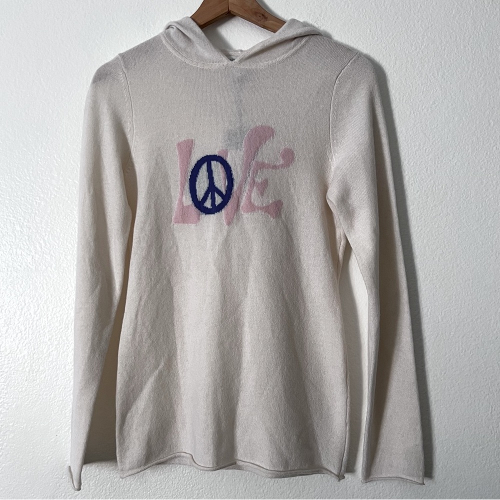 New Oats Cashmere by Debra Hayburn Ivory Combo Sweater Size M